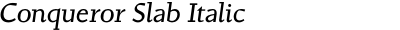 Conqueror Slab Italic